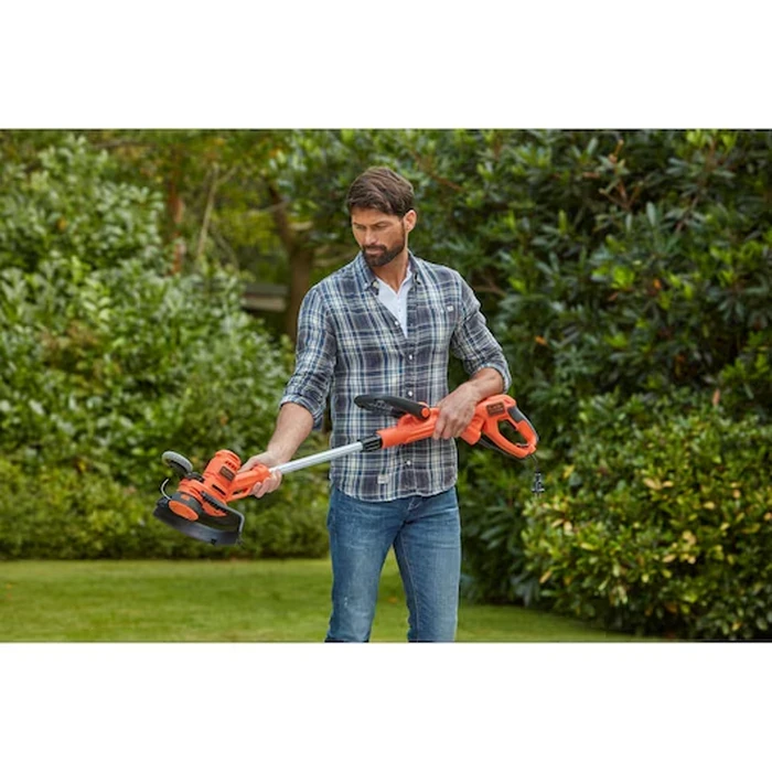 BLACK+DECKER 550W 3-in-1 30cm Corded Electric Multi-Function String Trimmer & Lawn Mower | AFS Auto-Feed with Detachable Wheeled Deck & Telescopic Pole | BESTA530CM-GB