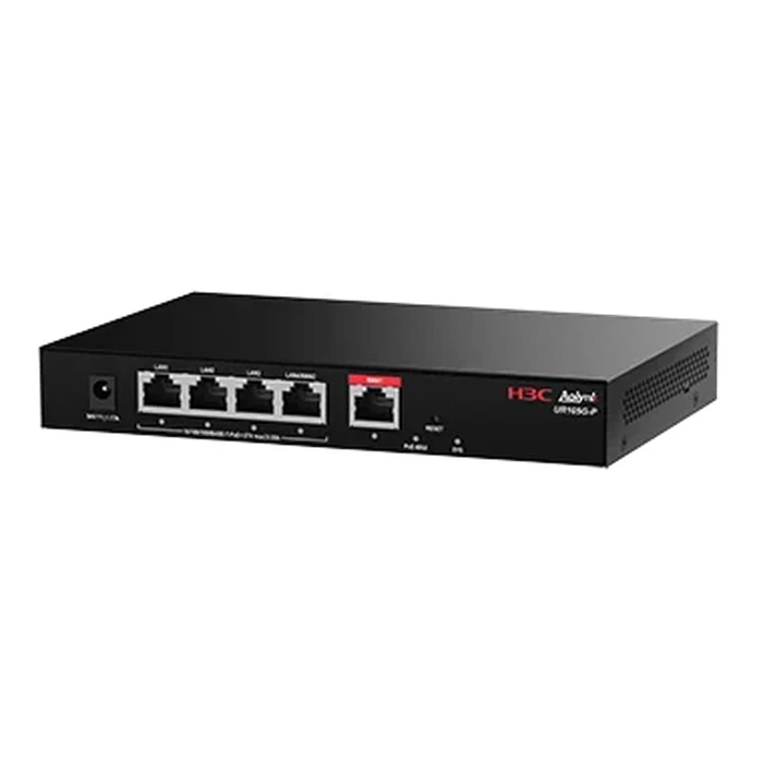 H3C UR105G-P 5-Port Gigabit PoE+ Enterprise Multi-WAN Router Gateway | 58W PoE Budget 100 Clients & Integrated 32 AP Controller | H3C Series - UR105G-P