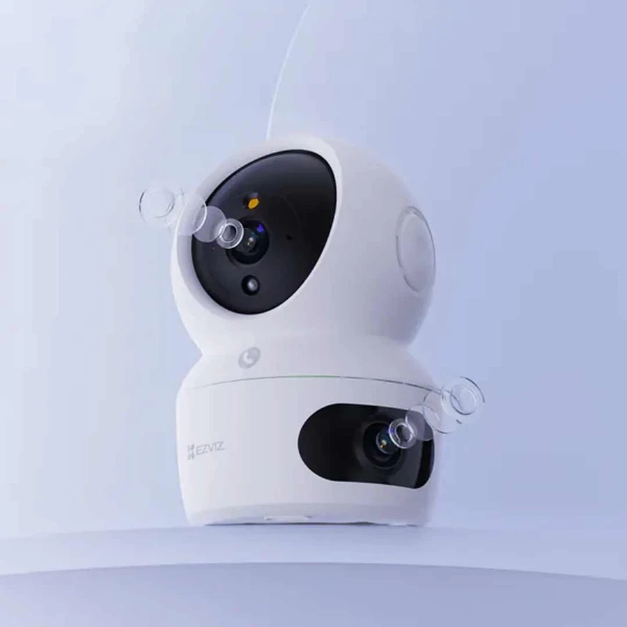 EZVIZ H7c Dual-Lens Pan-Tilt Wi-Fi 6 Camera - Dual 2K⁺ Resolution, 512GB Storage, AI Human Tracking (CS-H7c-R100-8G44WF