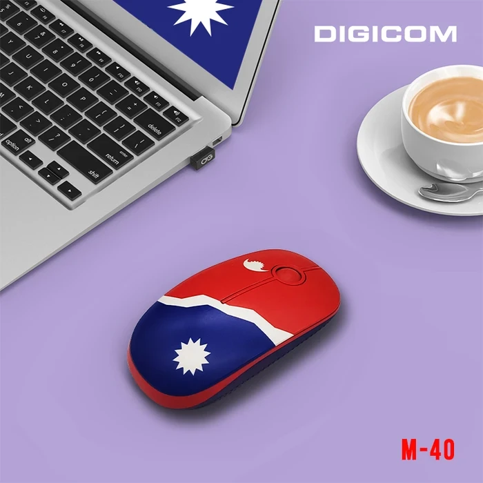 Digicom Slim Wireless Optical Mouse | 2.4G Silent Logic | 20M Long-Range Matrix | 1600 DPI High-Fidelity Chassis | DG-M40 / M41