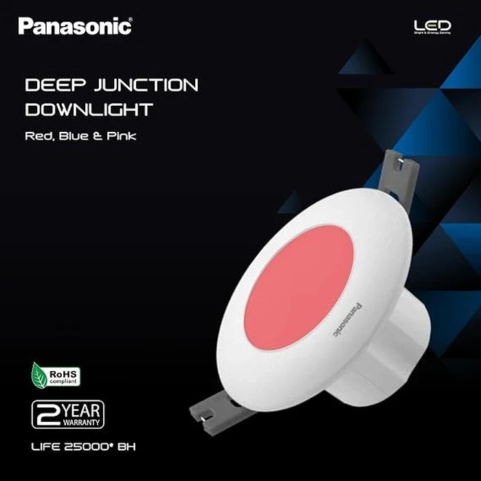Circular 3W Deep Junction Box Recessed LED Downlight (80x32mm) | 2.5kV Surge Protected 180-270V Concealed Slab Light in Warm, White, Blue, Green & Red | PDLM16 Series