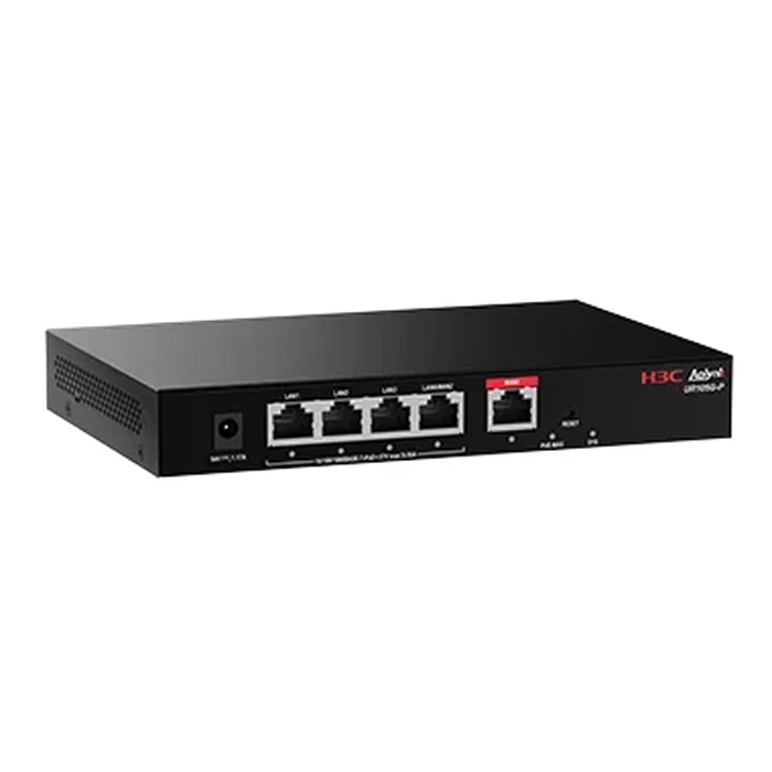 H3C UR105G-P 5-Port Gigabit PoE+ Enterprise Multi-WAN Router Gateway | 58W PoE Budget 100 Clients & Integrated 32 AP Controller | H3C Series - UR105G-P
