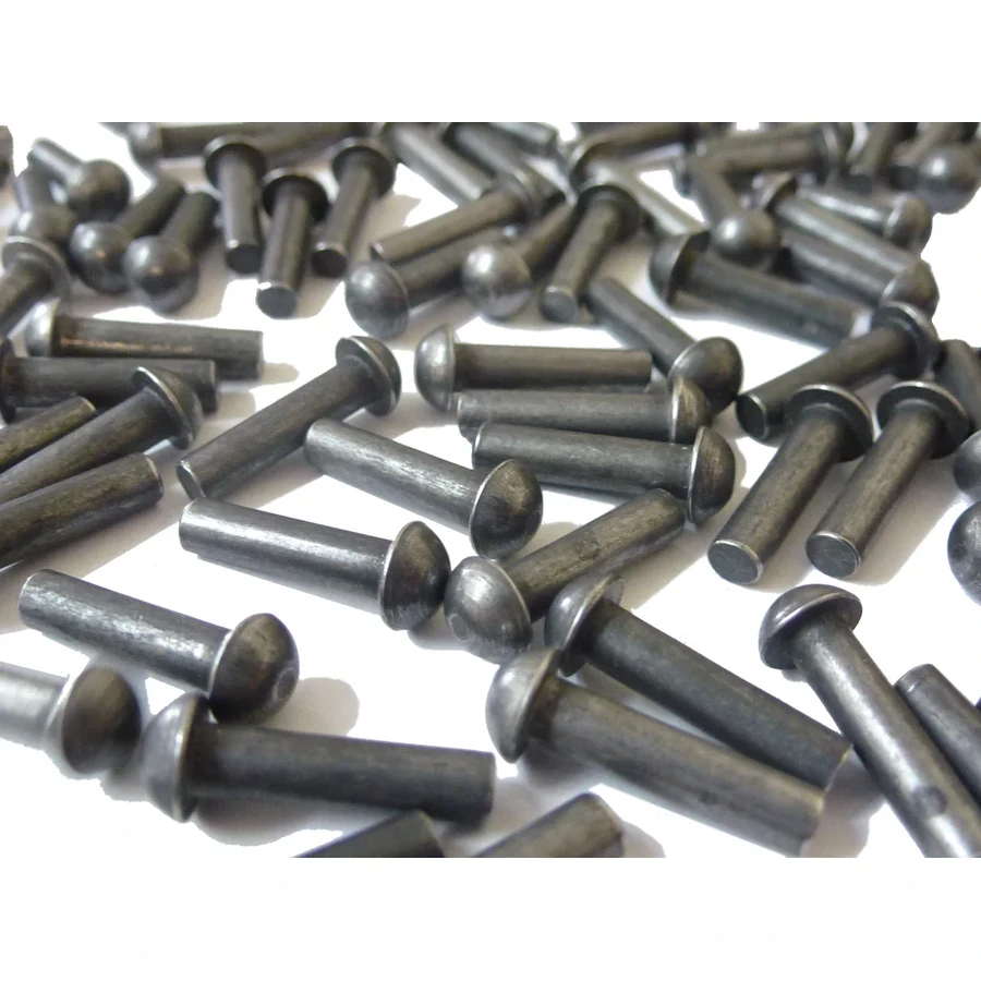 Heavy-Duty MS Solid Rivets | Round & Flat Head Options | Premium Mild Steel Fasteners for Structural Steelwork, Bridges, and Heavy Industrial Fabrication
