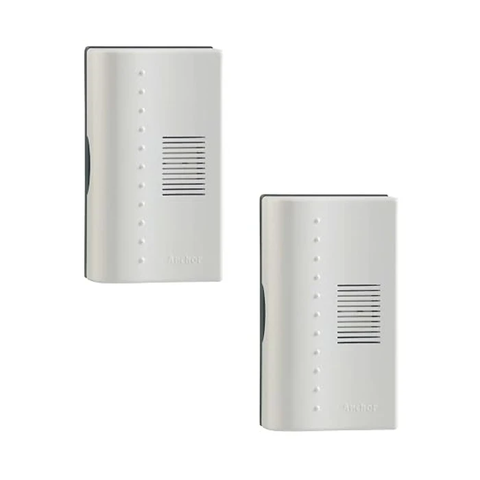 Anchor Cherry Ding Dong Wired Door Bell | 240V AC 2-Tone Melodious Wall-Mount Door Chime (White) | 10489