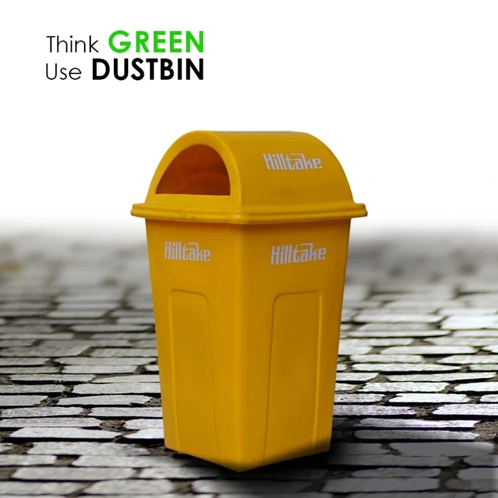 Hiltake Heavy Duty Dustbin | High-Density Polymer Matrix | Small & Medium Series | Red, Green & Yellow