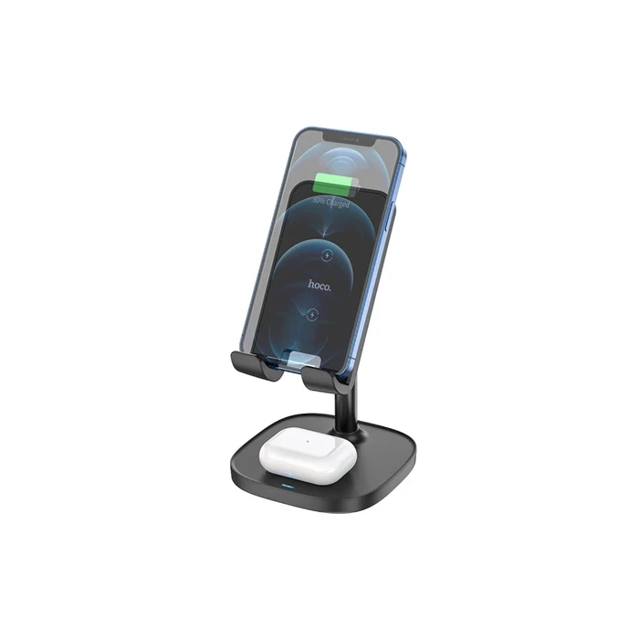 HOCO Ultra-Charge 3-in-1 Wireless Charging Stand | 15W Max | Phone, Watch & Headset Power | CW33