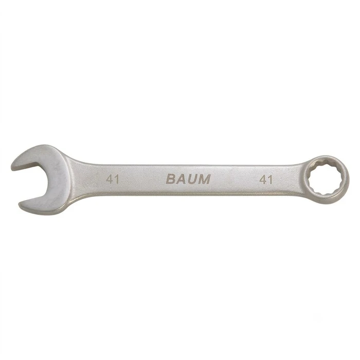 BAUM Heavy-Duty Large Chrome Vanadium Combination Spanner | 3-Layer Nickel Chrome Rough Matt Finish Oval Body Wrench | Model ART 33E (Sizes 23mm to 50mm)