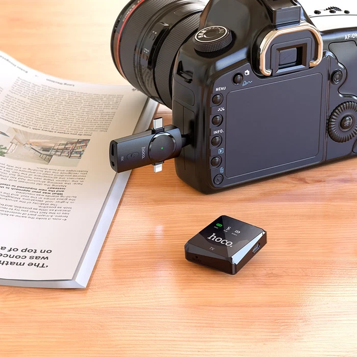 Hoco Stream 2.4G Wireless Mic with 3-in-1 Receiver (Lightning/Type-C/3.5mm) S31
