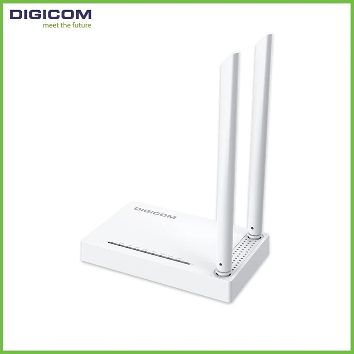 Digicom DG-M452T 300 Mbps Wireless-N Broadband DSL Router | Dual 5dBi High Gain Antenna Logic | MIMO Technology & Multi-Mode System | 300 Mbps