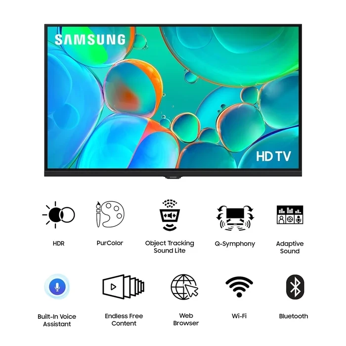 Samsung 32-Inch HD Smart TV | Vibrant PurColor Visual Processor Matrix with High Dynamic Range & Low-Power 65W Engineering | UA32H4550FUXXL