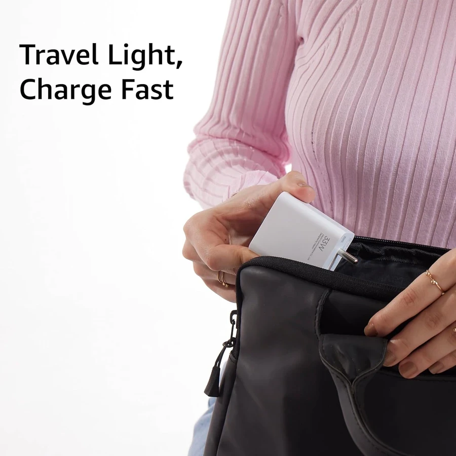 Mi 33W Sonic Charger 2.0 Combo MDY-11-EL - Fast Charging Adapter with 100cm Type C Cable, Safety Protection (White)
