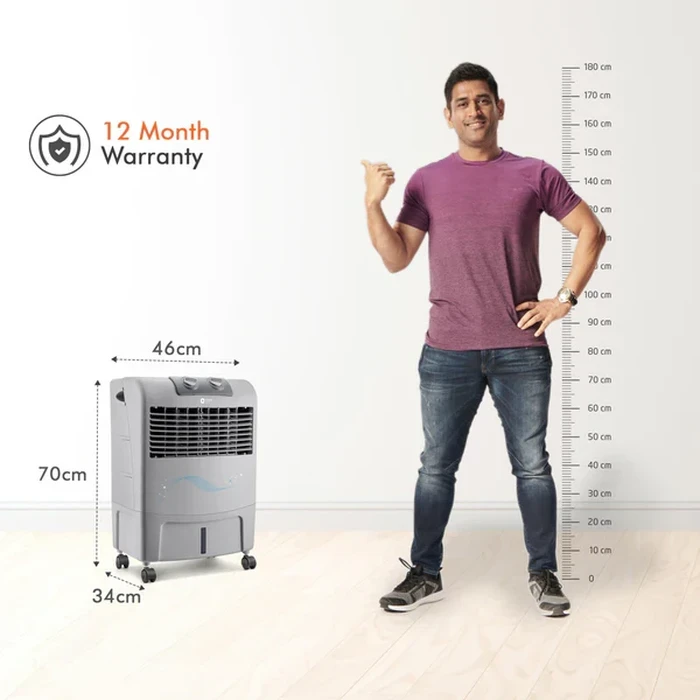 Orient Smartcool DX 24L Personal Air Cooler | 140W High-Performance DensiNest Honeycomb Evaporative Blower | 1300 Cu.m./hr Air Delivery 3-Speed Control | CP2302H