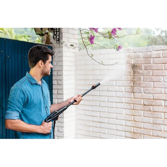 BLACK+DECKER 100 Bar High-Pressure Washer with Spray Lance Gun & 3m Hose | Compact Portable Car, Patio & AC Jet Cleaner | PW1370TD-B5