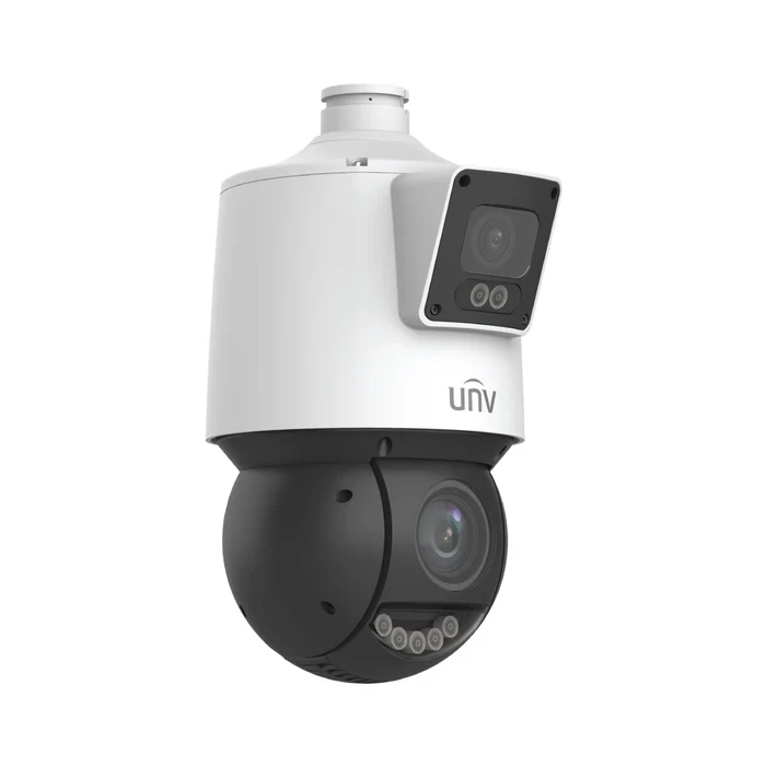 UNV 4MP 25X LightHunter Dual-Lens PTZ Network Camera with Panoramic Lenses, Smart IR & Active Tracking | IPC94144SFW-X25-F40C
