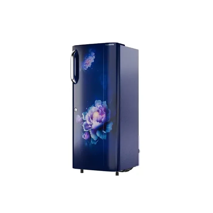 Panasonic 197 Litre Single Door Direct-Cool Refrigerator | Becky Flower Blue Fridge with AG Clean Deodoriser, Antibacterial Gasket & Toughened Glass Shelves | NR-A201BTAN