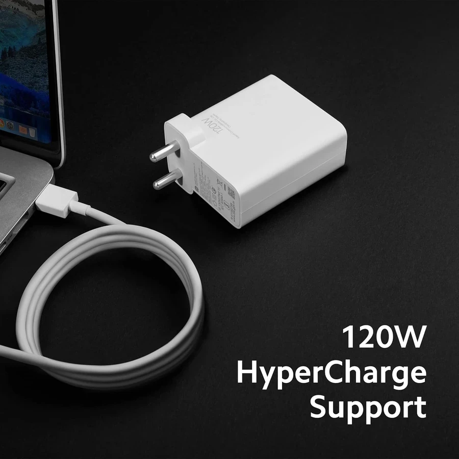 Xiaomi 6A HyperCharge 120W Fast Charging USB Cable (100cm) | Ultra-High Speed 6-Amp Heavy-Duty Tangle-Free Power & Data Cord for Smartphones | White