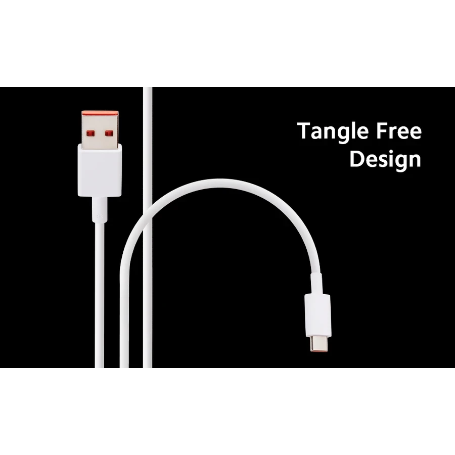 Xiaomi 6A HyperCharge 120W Fast Charging USB Cable (100cm) | Ultra-High Speed 6-Amp Heavy-Duty Tangle-Free Power & Data Cord for Smartphones | White