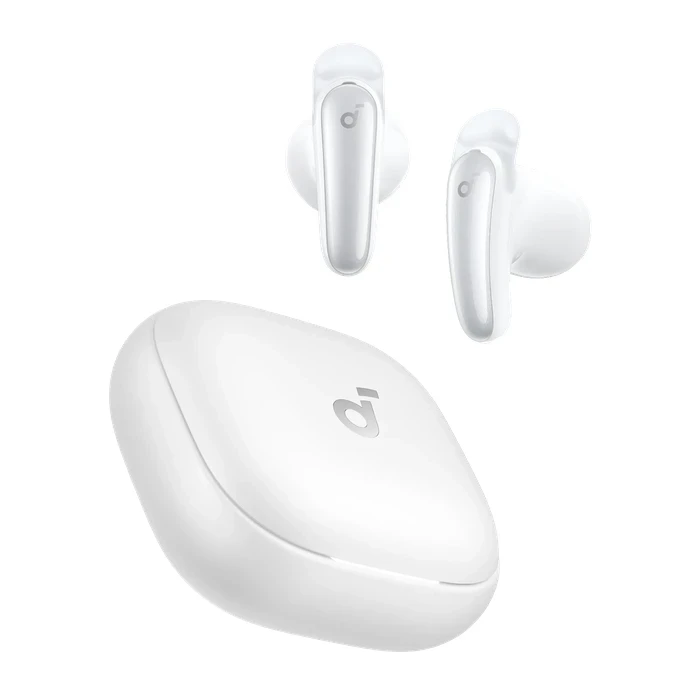 Anker Soundcore Liberty Buds Semi-In-Ear TWS Earbuds | Adaptive ANC, Real-Time AI Translation (100+ Languages) & 3D Spatial Audio | White