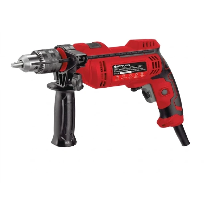 NEPTOOLS 850W 13mm Impact Drill | 3300 RPM 220V Heavy Duty Keyed Chuck with Auxiliary Handle & Carbon Brushes INID0850