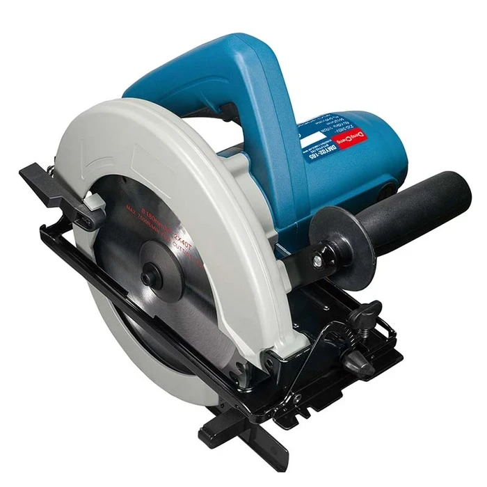 Dongcheng Electric Circular Saw 1100W | 5,600 RPM High-Velocity Wood Cutting & 0°-45° Bevel Station with 185mm Blade | DMY02-185SH