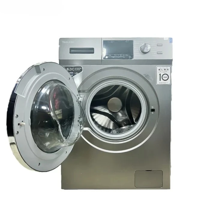 Yasuda 8.0 Kg Front Load Fully Automatic Washing Machine with BLDC Inverter Motor | 1400 RPM Spin Speed Selection | 15 Wash Programs Color 15°C Tech Add Garment Auto Restart Child Lock | YS-FL80TB Dar