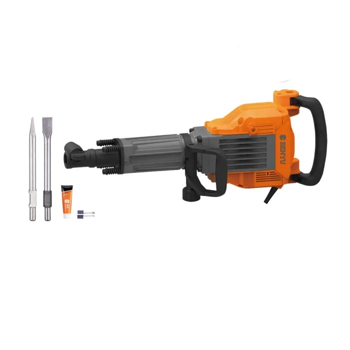 Benyu Heavy-Duty Corded Electric Demolition Breaker Hammer | 1750W 60J High-Impact Concrete Chipping Machine (Hex 30mm, 17.5Kg) | Benyu Series - BY1600