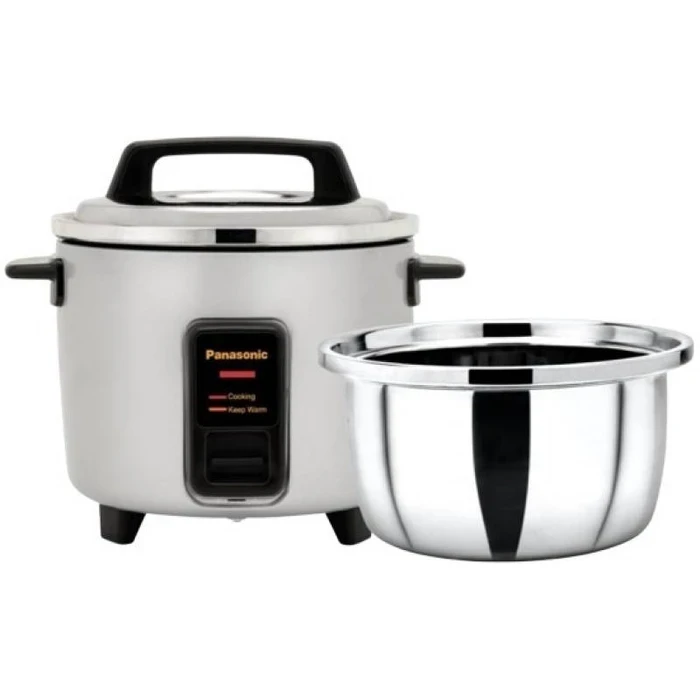 Panasonic 1L Automatic Drum Electric Cooker with Warmer | Food-Grade Stainless Steel SUS Inner Pan & Lid | 550W Auto Keep Warm & Shut-Off Safety | Model SR-WA10H-SUS