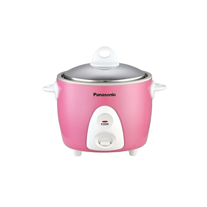 Panasonic 0.6L Automatic Drum Rice Cooker | Anodized Aluminium Non-Stick Bowl | Auto Keep Warm & Shut-Off Safety | Pink Bachelor Cooker | Model SR-G06