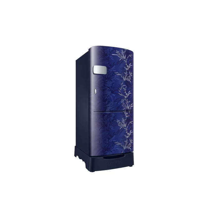 Samsung 192L RR20C2Z226U/IM Single Door Direct Cool Refrigerator | Inverter Compressor Toughened Glass Base Stand Drawer Mystic Blue