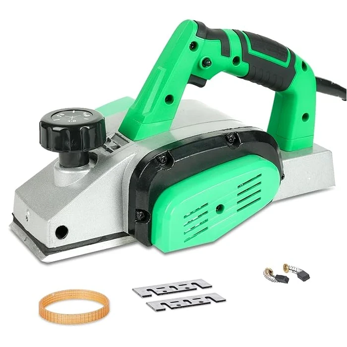 Alpha ALPHA-A-2823 650W 82mm Electric Wood Planer | 14,000 RPM High-Speed Carpentry Surface Leveling & Sizing Tool | 220V