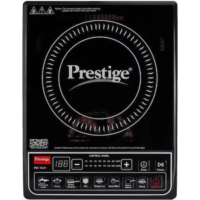 Prestige PIC 16.0+ 1900W Induction Cooktop with Push Button Control & Fast Heating | Lightweight Cool Touch Portable Electric Stove - Model 41949