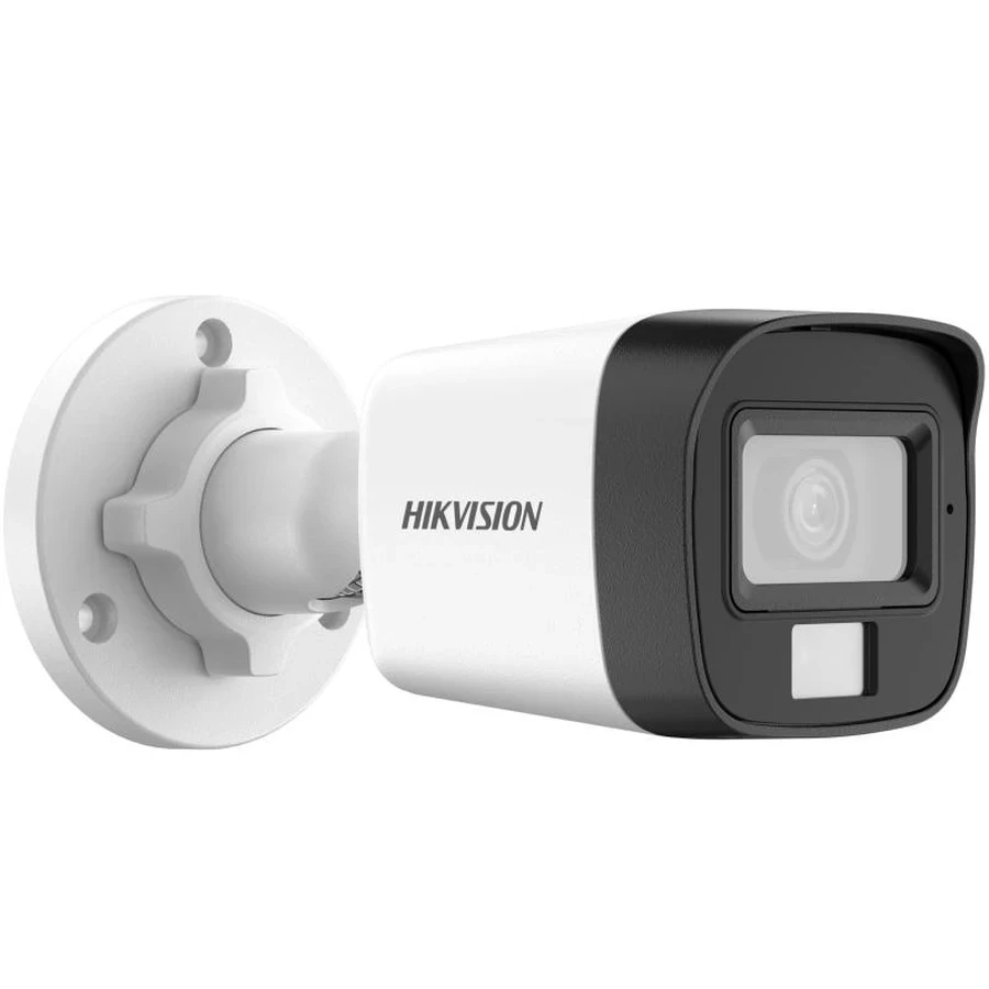 Hikvision 2MP Smart Hybrid Light Outdoor Bullet Camera | Built-in Mic | 25m IR | 20m White Light | IP67 | DS-2CE16D0T-LPFS