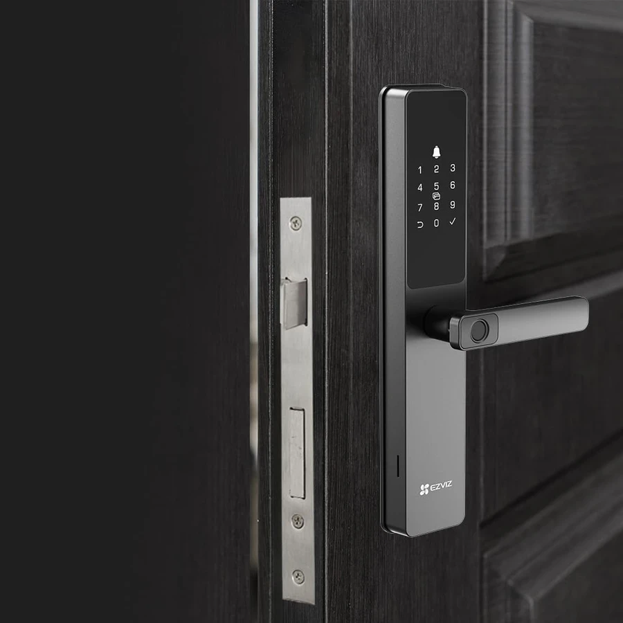 EZVIZ DL05 Smart Fingerprint Wi-Fi Door Lock (7-in-1 Keyless Entry, Aluminum Alloy, Metallic Grey) | CS-DL05-R100-WBCP-GR
