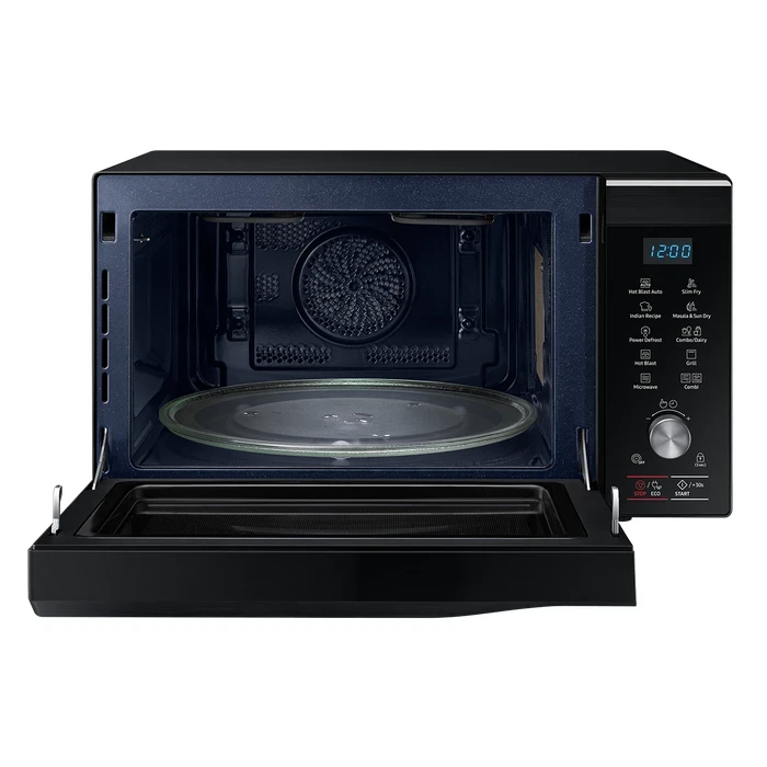 Samsung 32L MC32K7056CB/TL Convection Microwave Oven | Drop-Down Door Slim Fry™ Dough Proof Ceramic Enamel 345mm Turntable Combi Modes Black