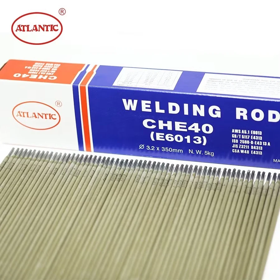 Atlantic E6013 Mild Steel Welding Rods | 2.5mm, 3.2mm, 4.0mm Sizes | All-Position Rutile Coated Electrodes | Smooth Arc and Easy Slag Removal for High-Quality Steel Fabrication