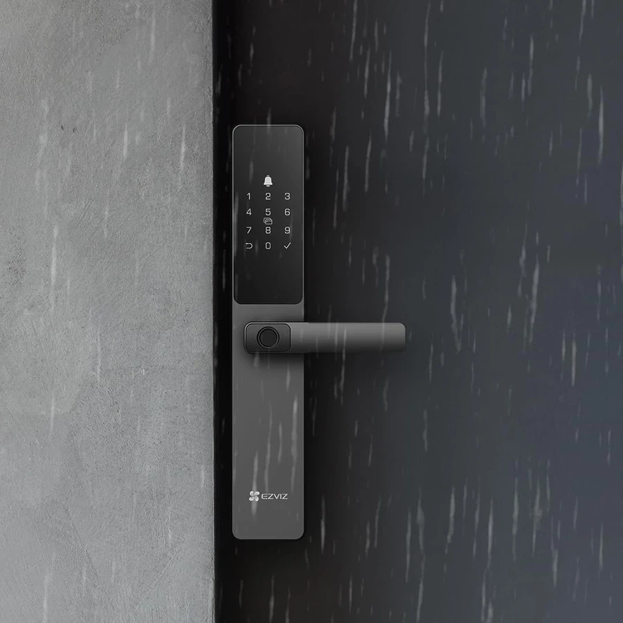 EZVIZ DL05 Smart Fingerprint Wi-Fi Door Lock (7-in-1 Keyless Entry, Aluminum Alloy, Metallic Grey) | CS-DL05-R100-WBCP-GR