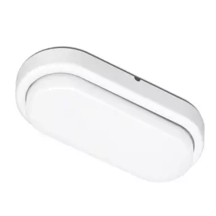 Oval 12W Surface-Mounted LED Bulkhead Wall & Ceiling Light (1080 Lm) | Heavy-Duty Utility Luminaire in 6500K Cool White & Warm White | PBHM02 Series