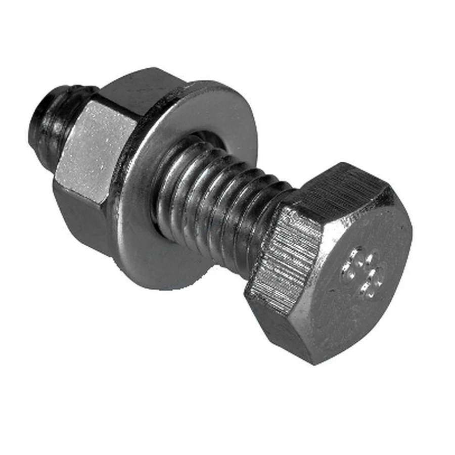 Mild Steel (MS) Nut Bolt & Washer Sets | Traditional 1 Line to 6 Line (Sut) Sizes | Complete Ductile Low-Carbon Steel Fastener Assemblies for Fabrication and Construction