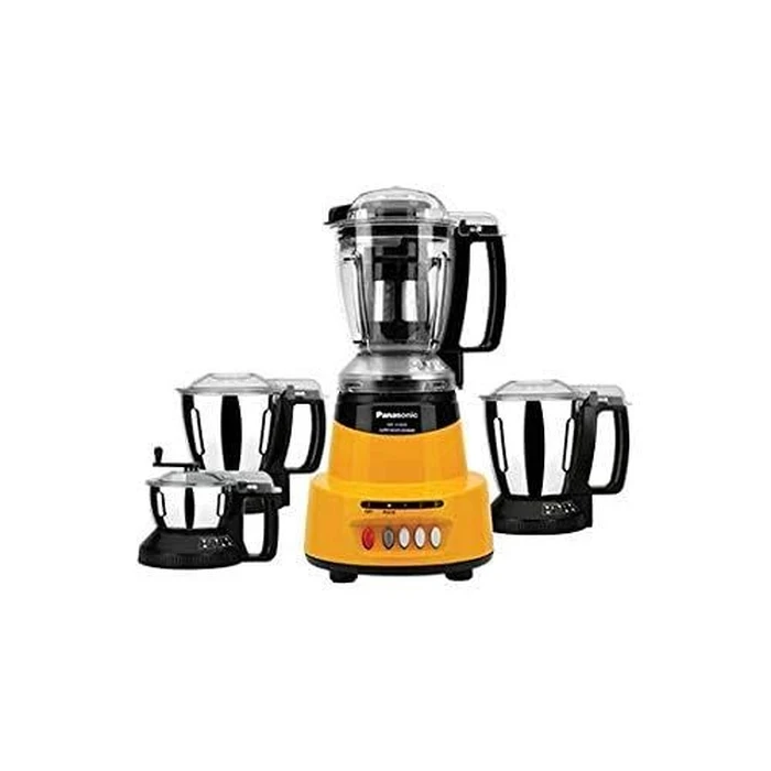 Panasonic 600W Elements Mixer Grinder with 3 Stainless Steel Jars & 1 Juicer Jar | Safety Lock Overload Protection | Wet Dry Blending Chutney Grinding Quartz Yellow/Rustic Red/Sunstone Orange/Charcoal