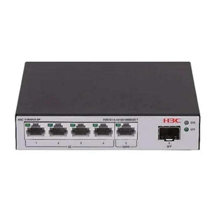 H3C S1600V2 Series Web Managed Gigabit Access Switches (6P / 10P / 18P / 26P / 26S) | 5GE to 24GE with SFP/10G SFP+ Uplinks 6kV Surge & Fanless Silent Operation | H3C S1600V2 Series