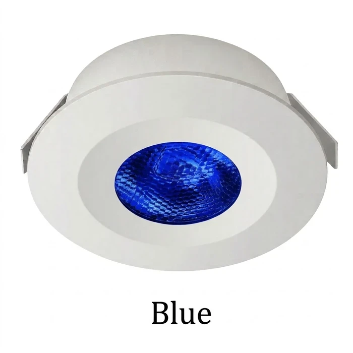 Panasonic Recessed 2W Mini LED Spotlight | Prismatic Glare-Free 2kV Surge Protected 140-275V Cabinet & Accent Light in White, Warm, Blue, Green & Red | PSPM01 Series