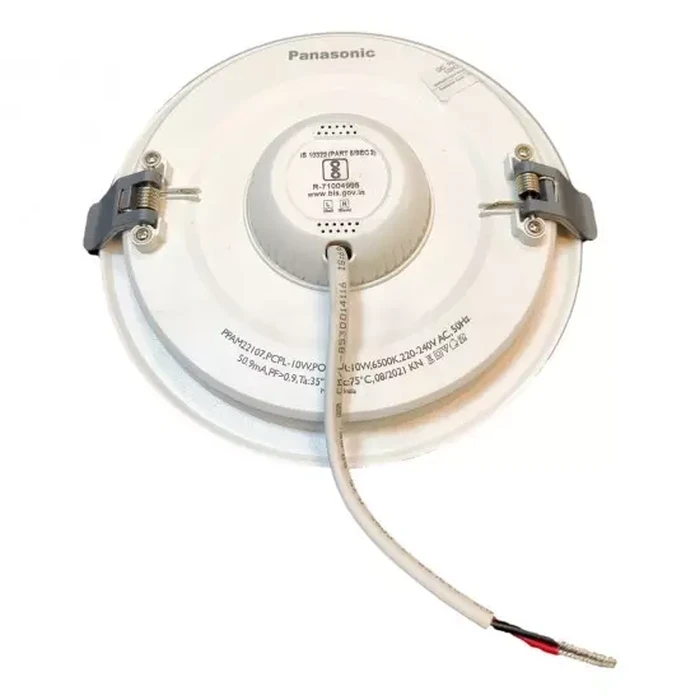 Panasonic Round LED PC Recessed Panel Downlight (6W, 10W, 15W) | Built-In Driver False Ceiling Light in 3000K Warm & 4000K Natural White | PPAM Series