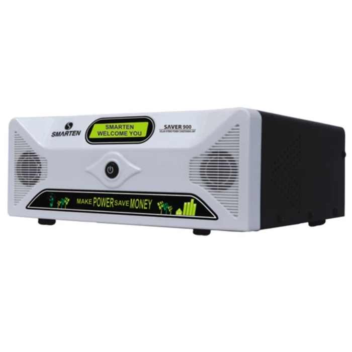 Smarten Saver Series 900VA 12V Pure Sine Wave Hybrid Solar PCU with Built-in PWM Controller, Zero-Volt Recovery & 90V Low-Voltage Smart Charging | SAVER 900