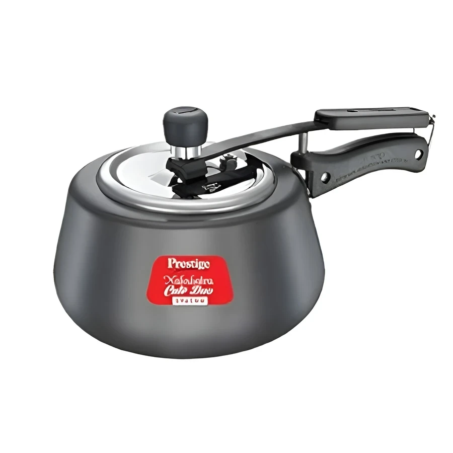 Prestige Nakshatra Svachh Cute HA Duo 3L Hard Anodized Handi Pressure Cooker with Deep Stainless Steel Lid & Gas-Induction Duo Base - 20260