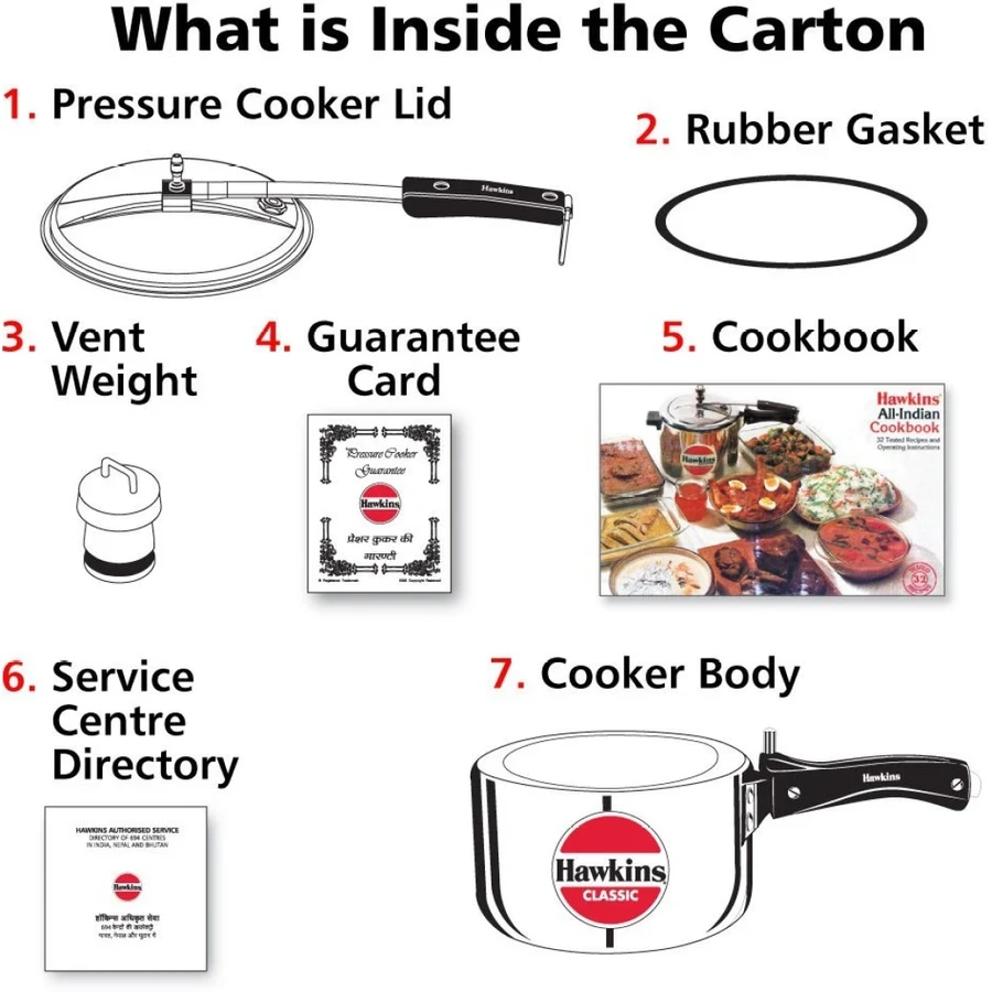 Hawkins Classic 3L Pressure Cooker | Available in Wide (CL3W) and Tall (CL3T) Variants | Pure Virgin Aluminium | Inside-Fitting Safety Lid | Silver