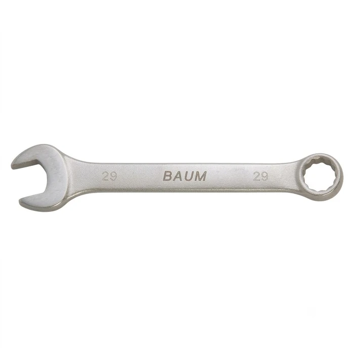 BAUM Heavy-Duty Large Chrome Vanadium Combination Spanner | 3-Layer Nickel Chrome Rough Matt Finish Oval Body Wrench | Model ART 33E (Sizes 23mm to 50mm)