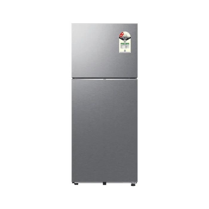 Samsung 419L RT45HG6A22SLHL Double Door Refrigerator | Wi-Fi SmartThings AI Energy Mode 5-in-1 Convertible Twin Cooling Plus Digital Inverter Inox