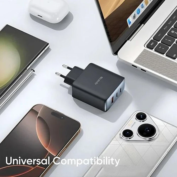 MCDODO 45W 3-Port Fast Charging Adapter | Samsung Super Fast Charge Logic | Fireproof V0 Matrix | CH-486