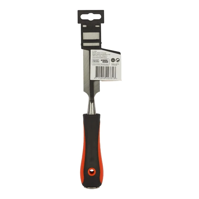 BLACK+DECKER 3-Piece High-Carbon Steel Bevel-Edge Wood Chisel Set (12mm, 18mm, 25mm) | Wooden Handle Joinery & Mortising Carpentry Kit | BDHT16695 / BDHT16696 / BDHT16697