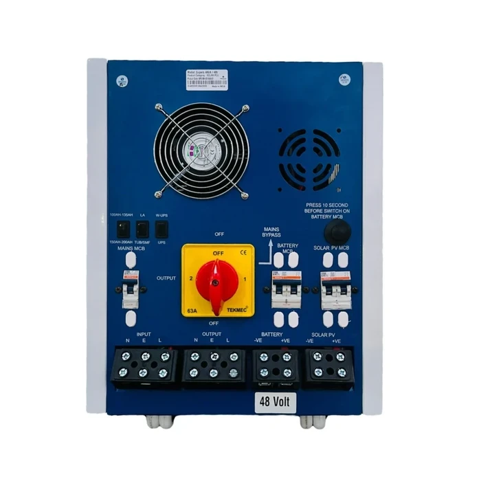 Smarten Saver Series 5.5 kVA (5500VA) 96V Pure Sine Wave Heavy-Duty Commercial Solar PCU with PWM Controller, Under 10ms UPS Transfer & 90V Low-Voltage Smart Charging | SAVER 5500 (96V)